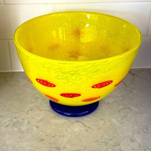 Other Vintage Signed John Burchetta Glass Bowl Poshmark